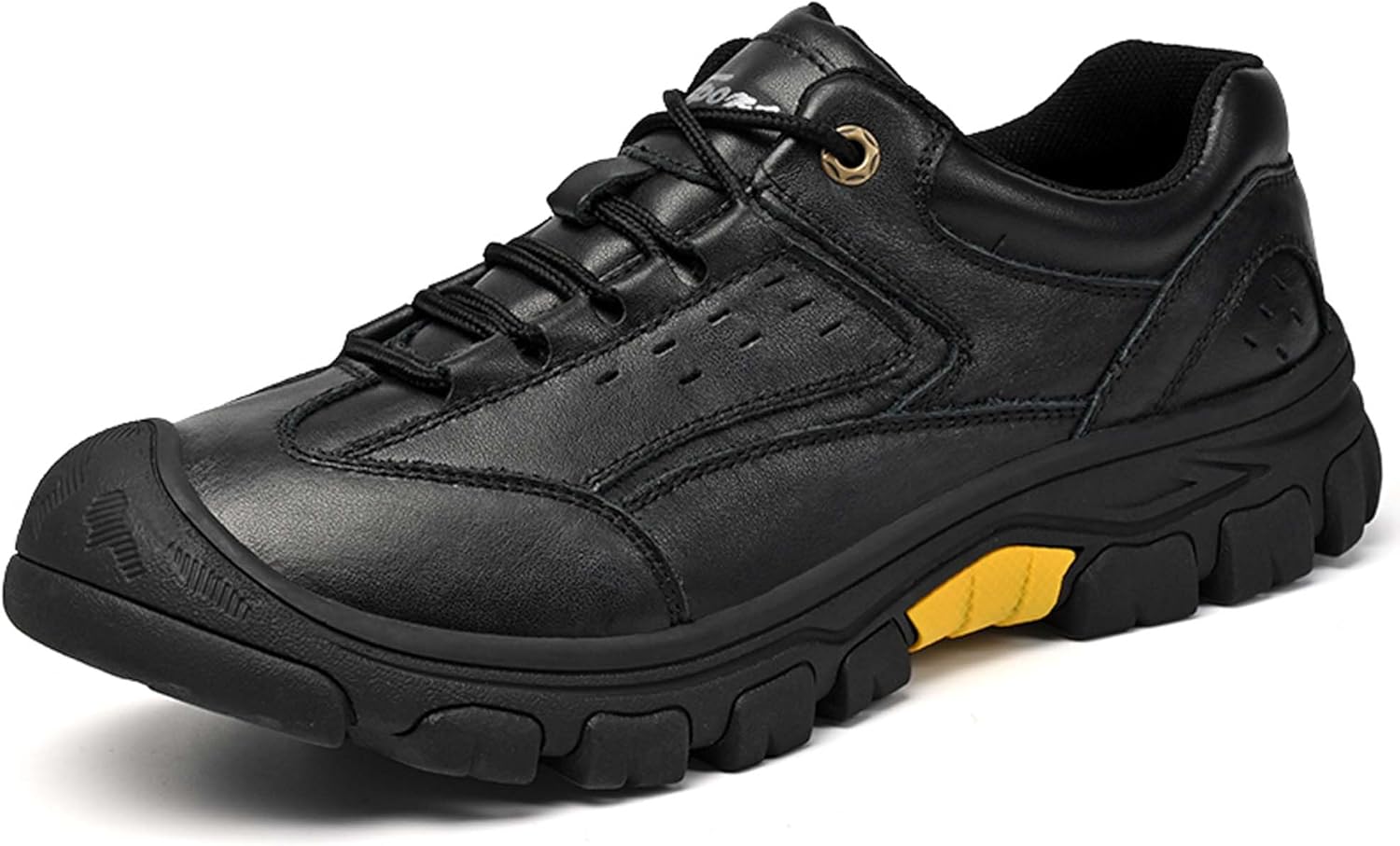 

Мужские премиальные кроссовки из натуральной кожи коровы, модные кожаные повседневные прогулочные туфли, обувь для вождения, с сетчатой подкладкой, удобные, мягкие, нескользящие, долговечные, подходят для всех сезонов Generic, черный