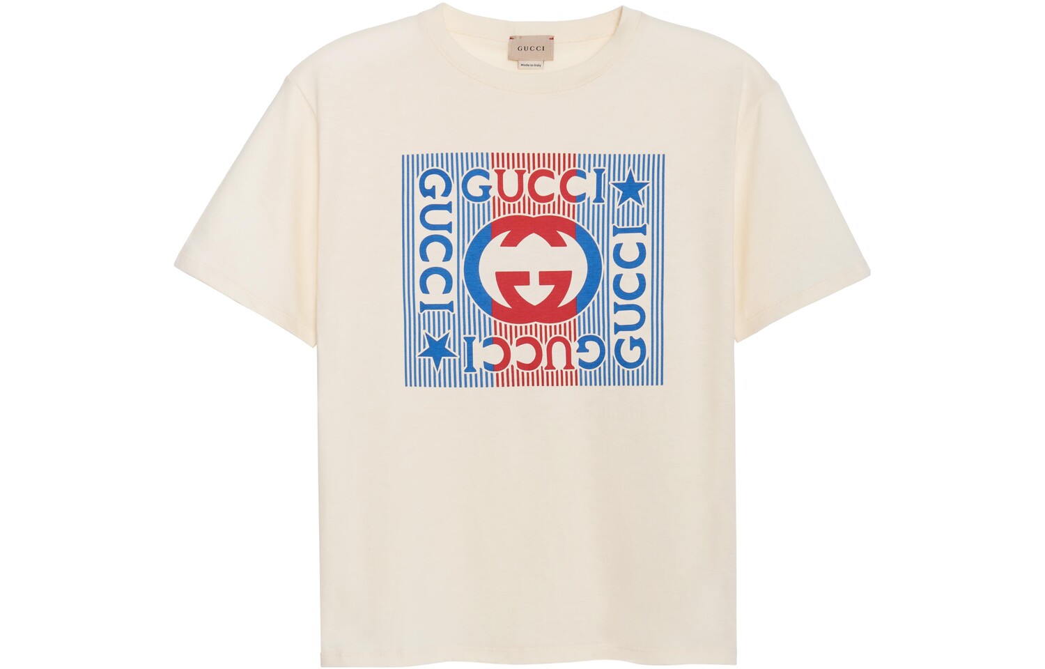 

Футболка Gucci детская, белый / красный / синий