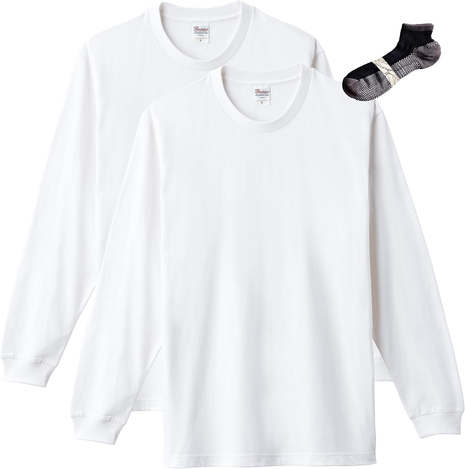 

Мужская футболка с длинным рукавом Printstar 00110-CLL, однотонная, плотность ткани 5,6 унций, белый