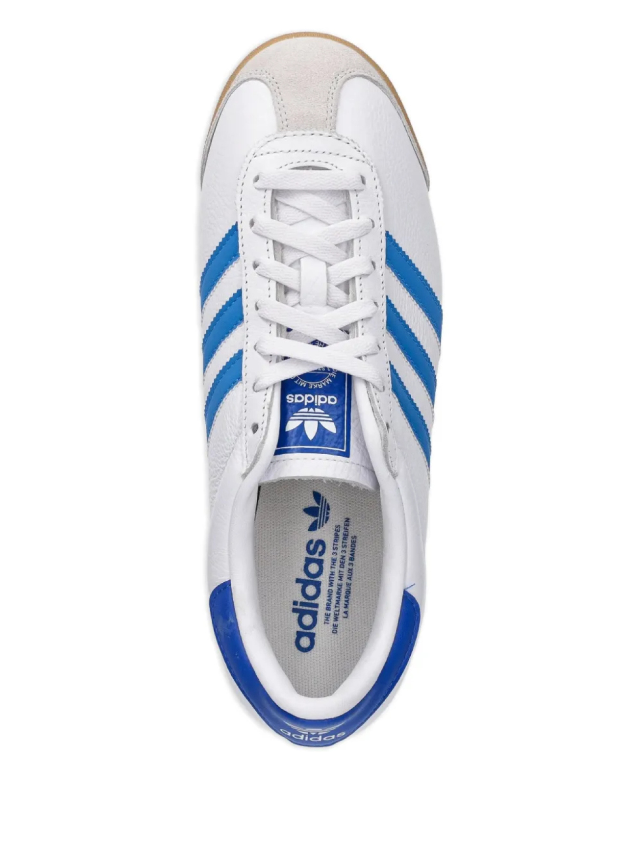 Кроссовки Adidas K74 Leather Three-Stripe, белый — фото 3