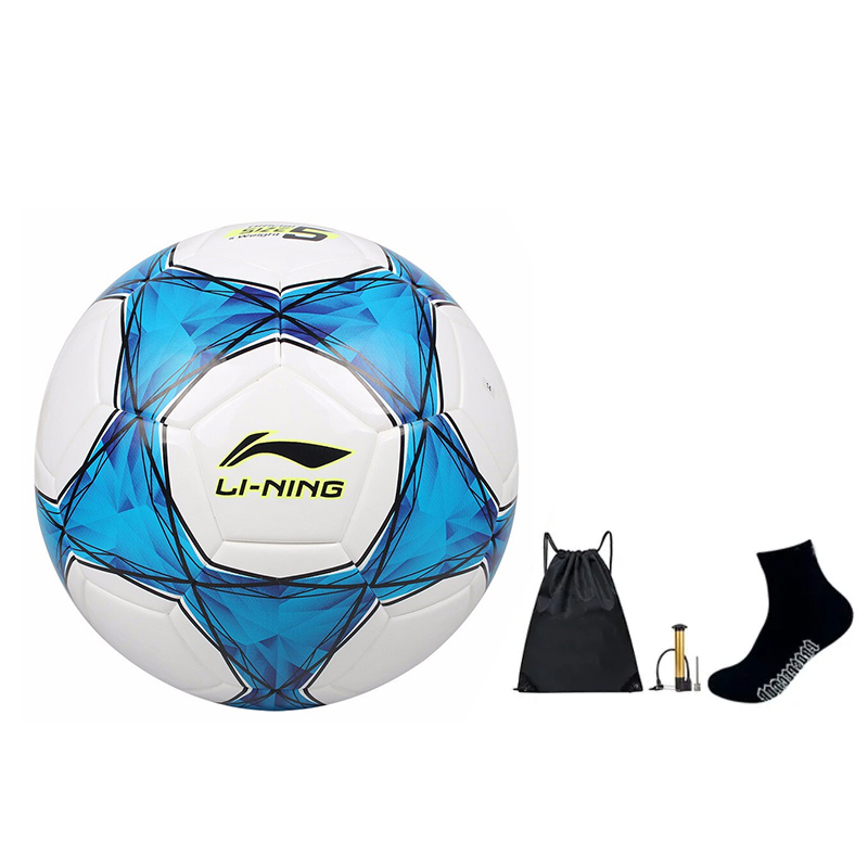 

LINING Размер 5 мяч для футбола TPU бесшовный термосварка унисекс синий белый