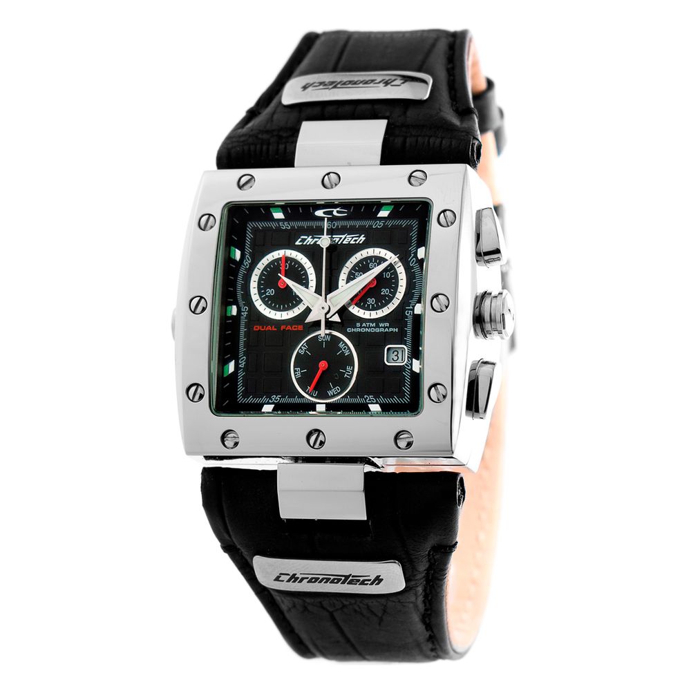 

Мужские часы Chronotech Leather, черный