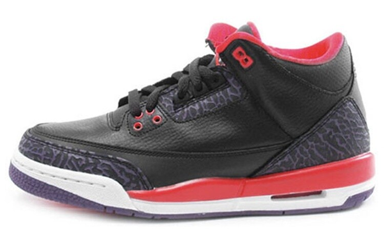 

Кроссовки Jordan Air Jordan 3 Vintage Basketball Female, черный/красный/белый
