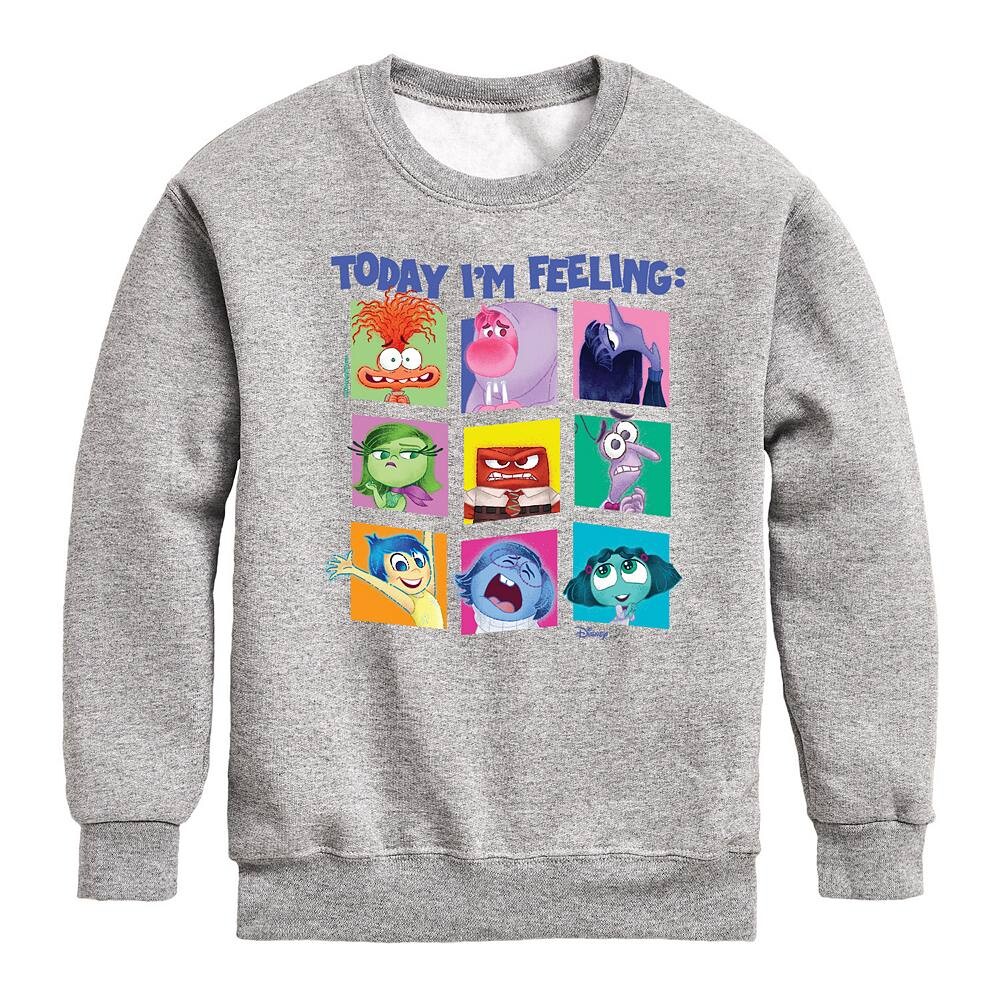 

Флисовая толстовка с сеткой Disney/Pixar's Inside Out 2 для мальчиков 8–20 лет Today I'm Feeling Grid Disney / Pixar, цвет Athletic Heather