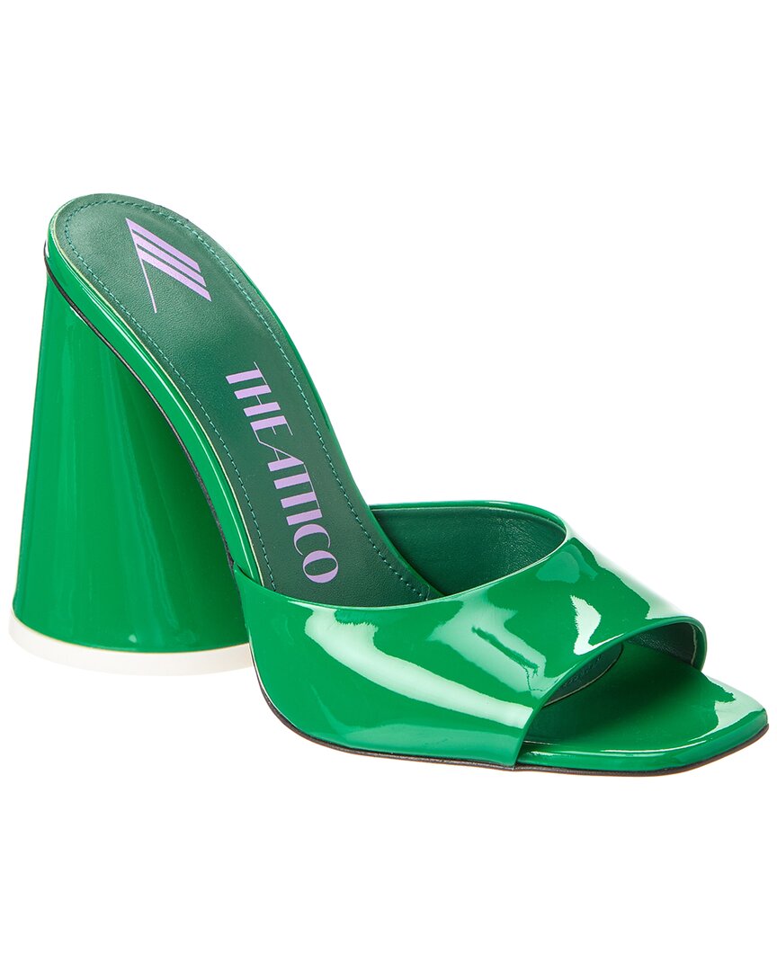 The Attico Luz Leather Sandal, зеленый
