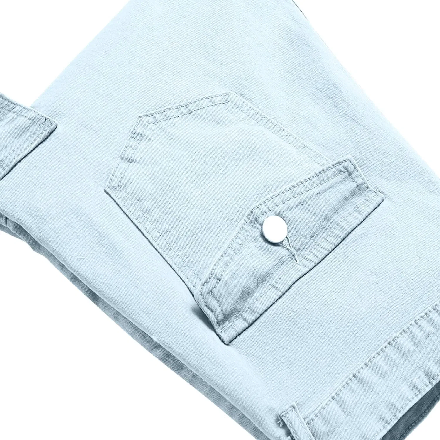 Джинсы карго Slim Fit, Y2k, Light Blue — фото 4