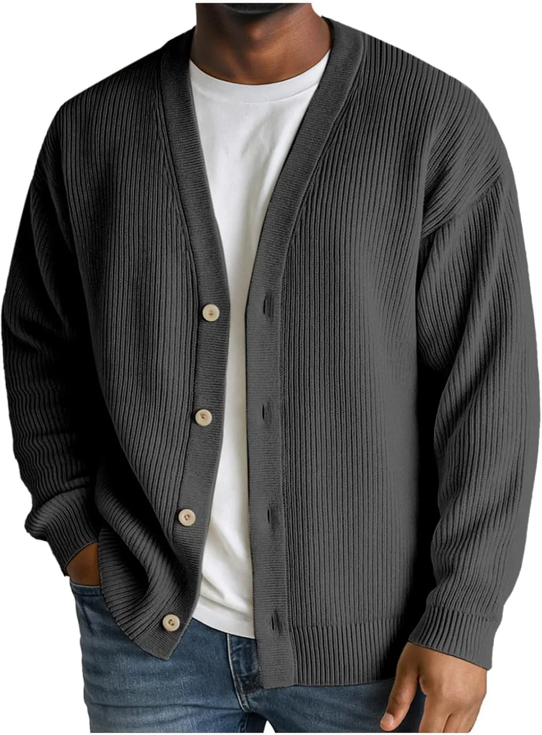 

Кардиган мужской Cambkatl из вельвета, свободный, однотонный