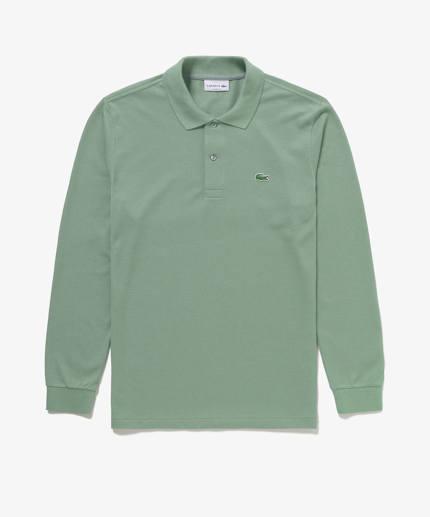 Рубашка-поло с длинным рукавом оригинального кроя LACOSTE, Sage Green