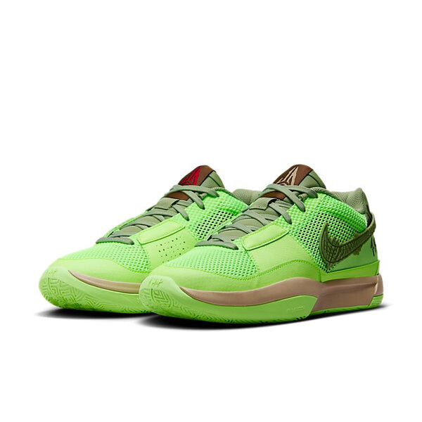 Кроссовки Nike Ja 1 NRG EP 'Halloween', цвет lime blast/oil green/black/hemp/cacao wow — фото 2