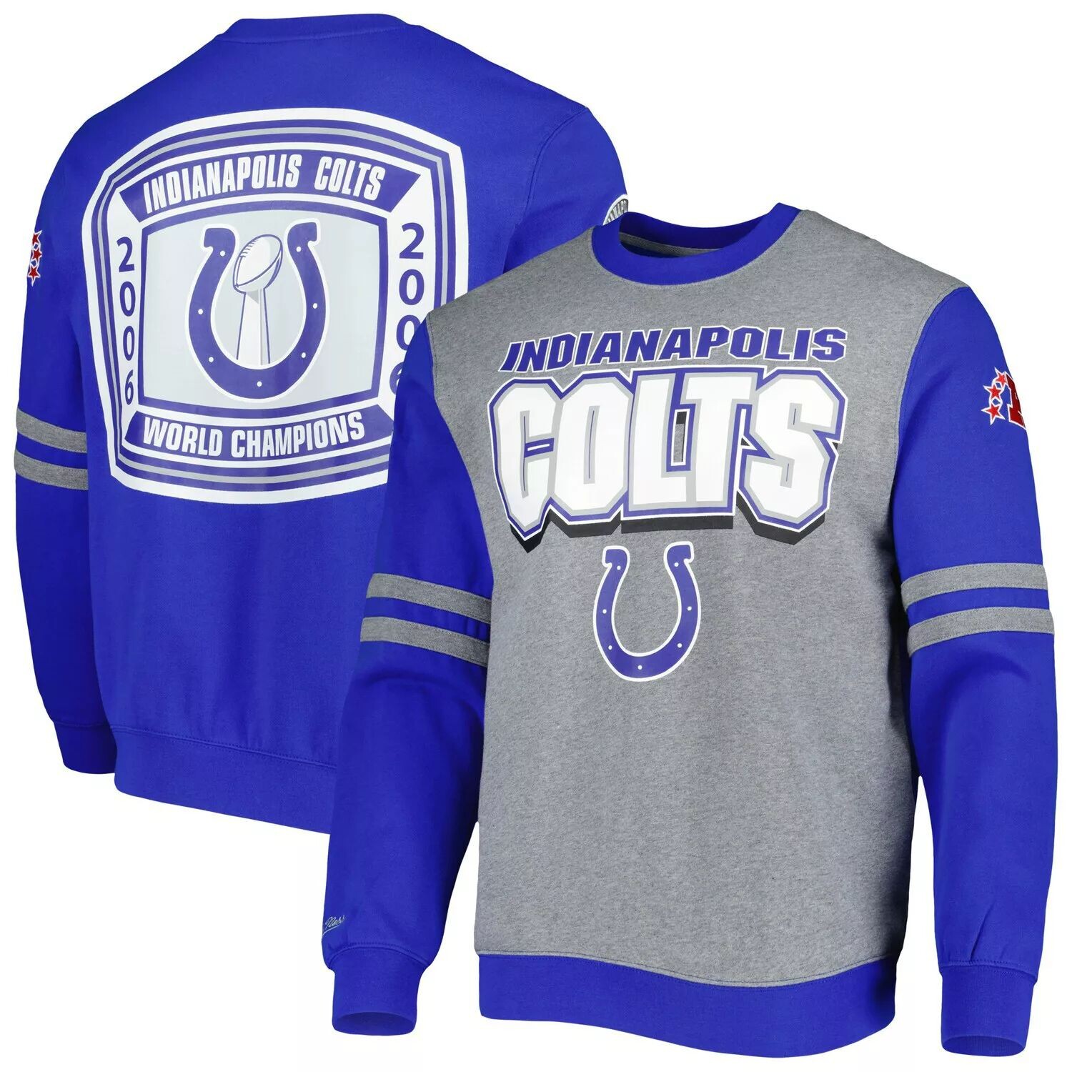 

Мужской свитшот Mitchell & Ness Grey Indianapolis Colts All Over 2.0