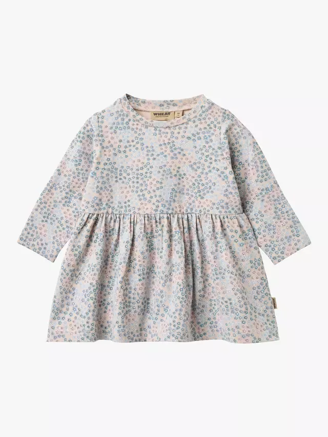 Детское трикотажное платье Baby Sessa Dotty, сине-разноцветное WHEAT