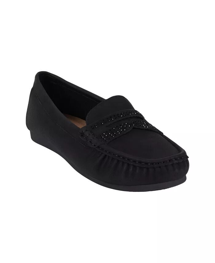 Женские мокасины для вождения с декором в виде орла GC Shoes, черный