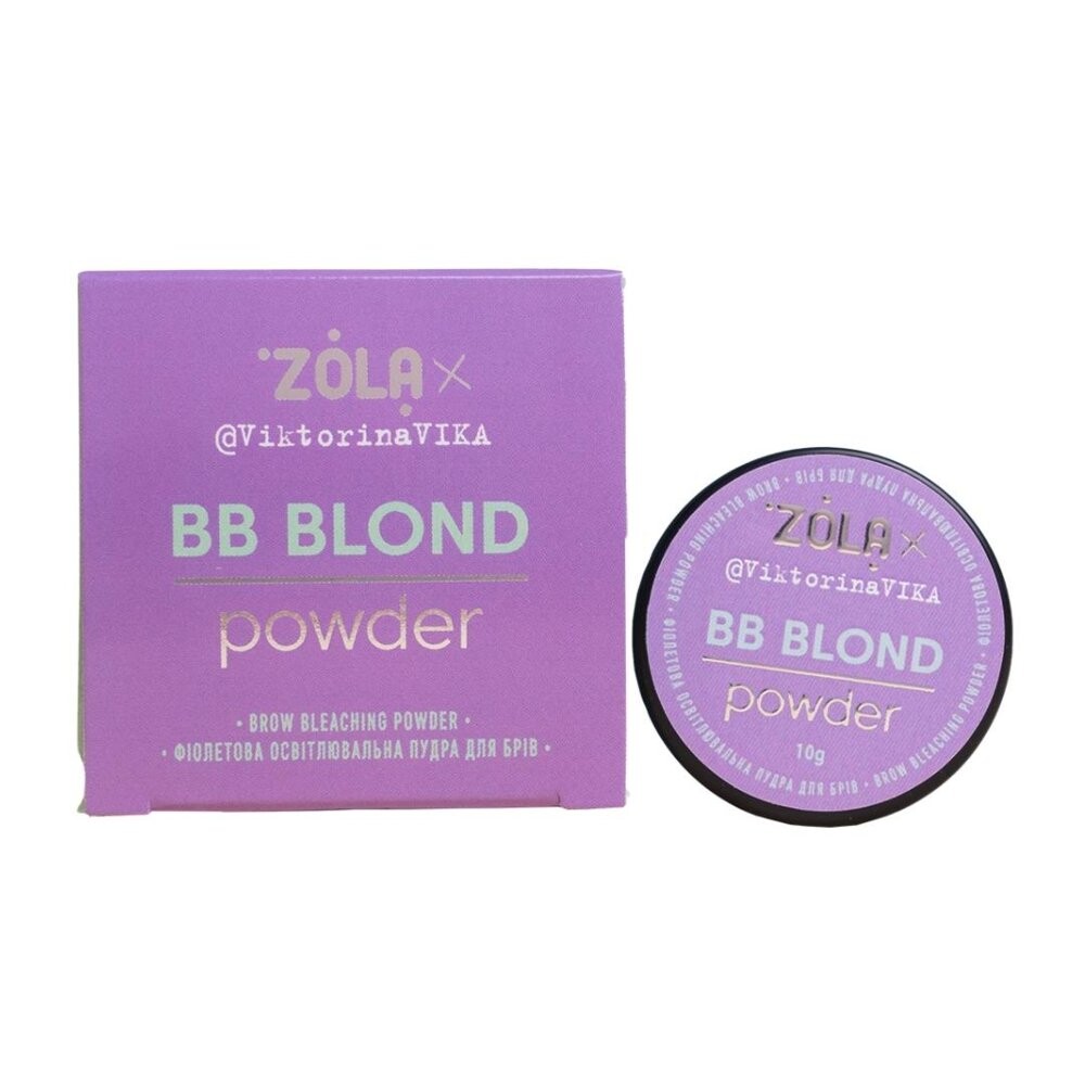 

ZOLA, Пудра-осветлитель бровей, Викторина Вика BB Powder фиолетовая, 10 г