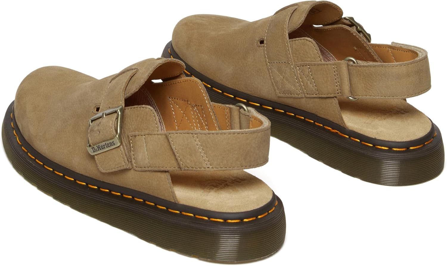 Сандалии Dr. Martens Womens Jorge II Leather Slingback Mules, Savannah Tan Tumbled Nubuck — фото 3