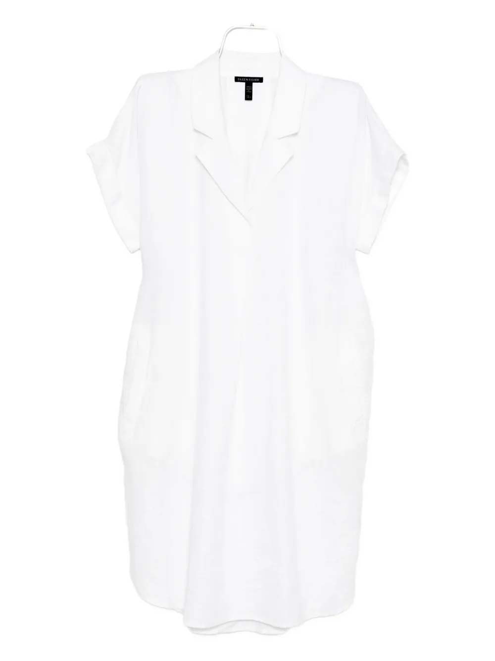 

Платье с отложным воротником Eileen Fisher, белый