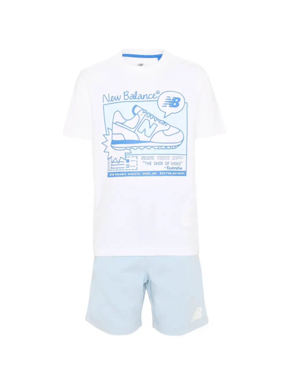 Спортивный костюм с графическим принтом New Balance Kids, белый