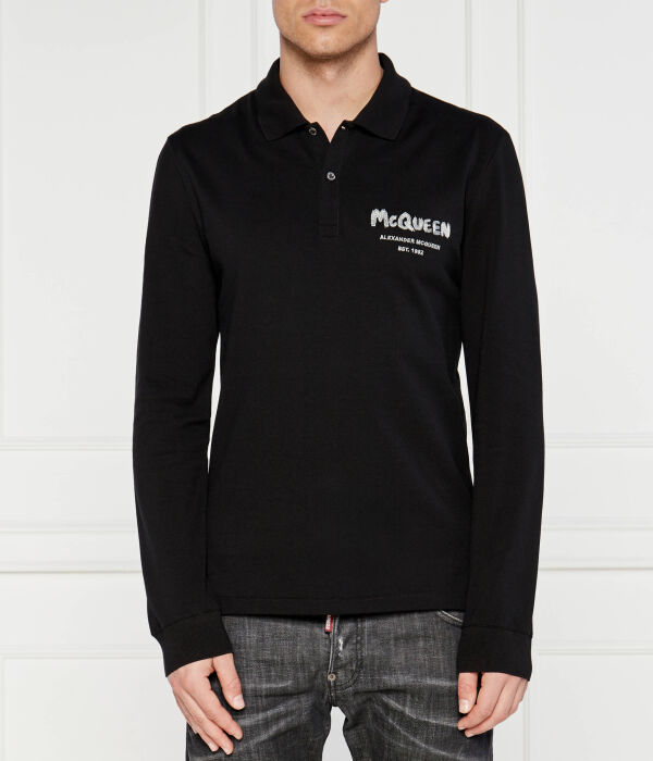 

Рубашка поло Alexander Mcqueen, черный