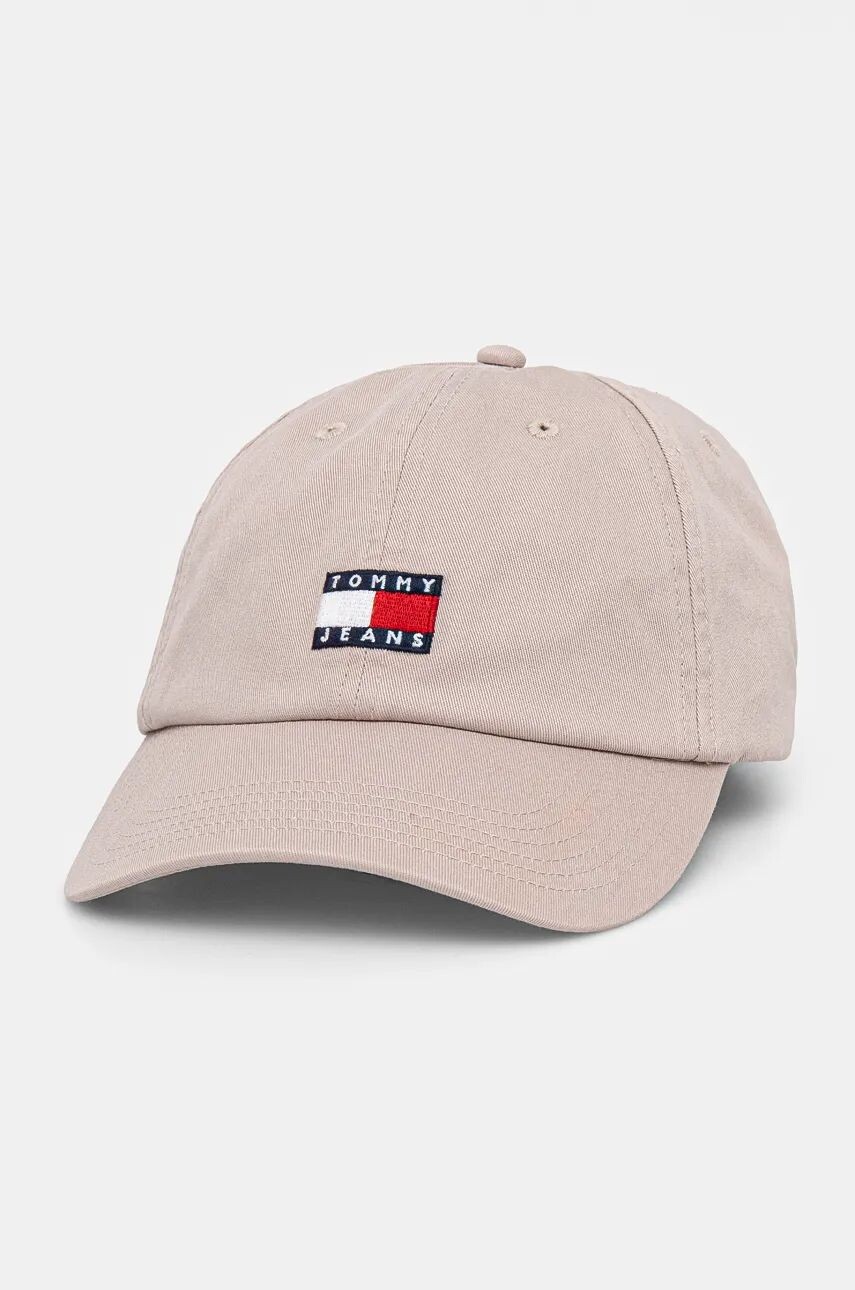 

Хлопковая бейсболка Tommy Jeans, бежевый