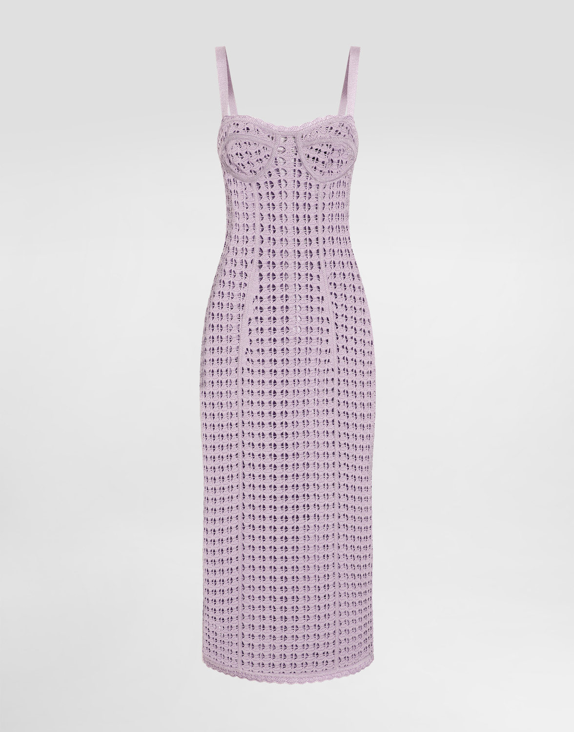 

Вязаное крючком бандо-платье Dolce & Gabbana, мультиколор