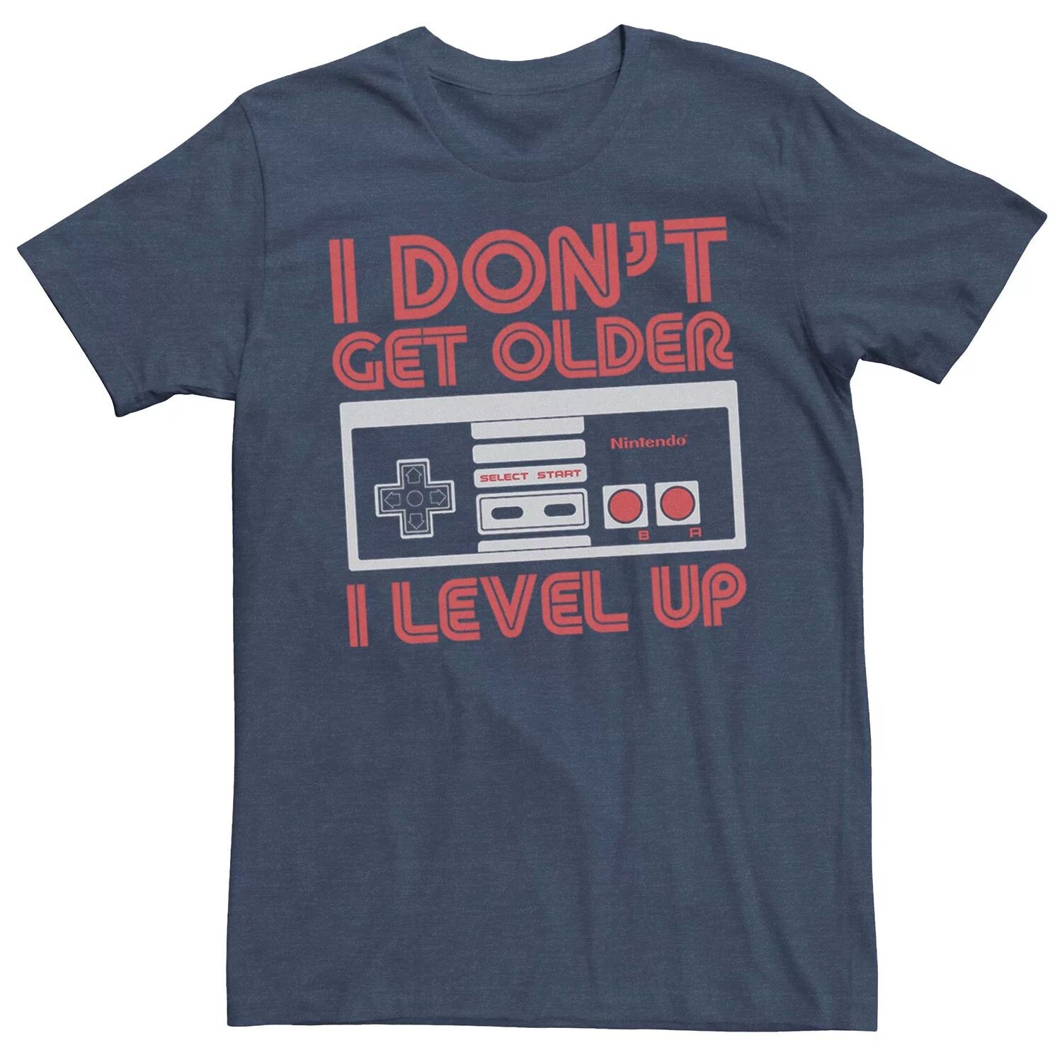 

Мужская футболка с контроллером Nintendo I Don't Get Old I Level Up Licensed Character