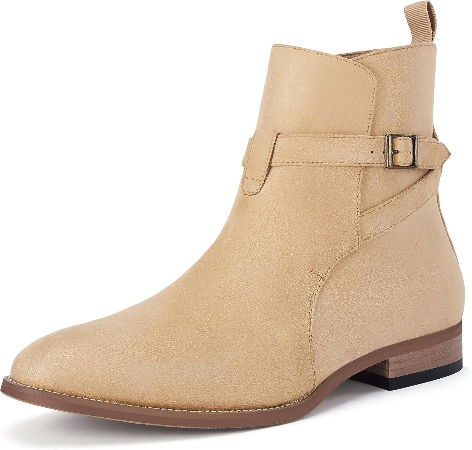 

Мужские челси ботинки, туфли с пряжкой, чукка, мотоциклетные, удобные для ходьбы, короткие ботильоны Coutgo, хаки