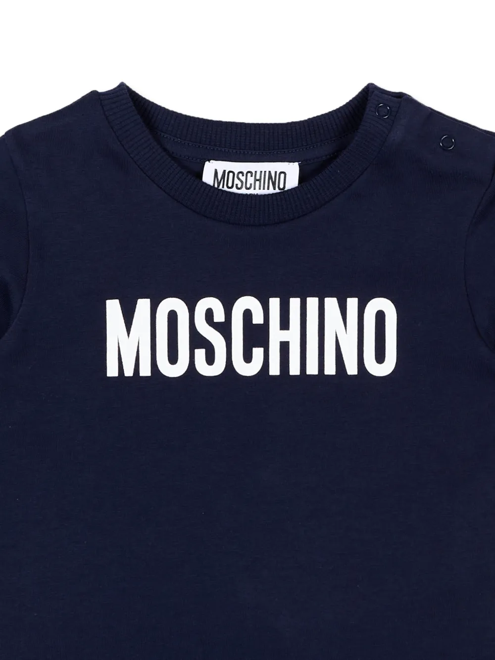 Футболка с короткими рукавами Moschino Kids, синий — фото 3