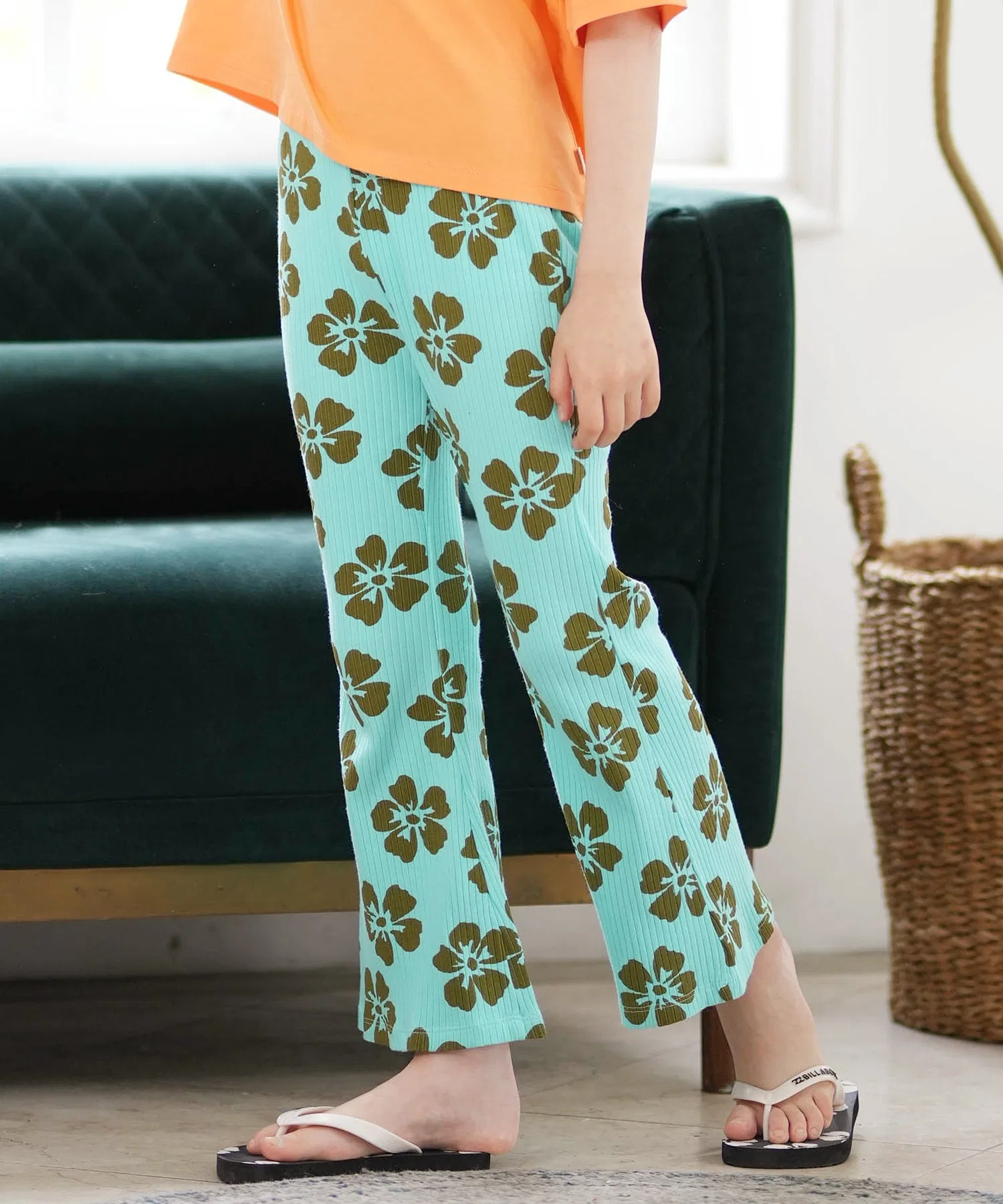 Детские расклешенные леггинсы BILLABONG Last Summer BG015750 изумрудно-синие
