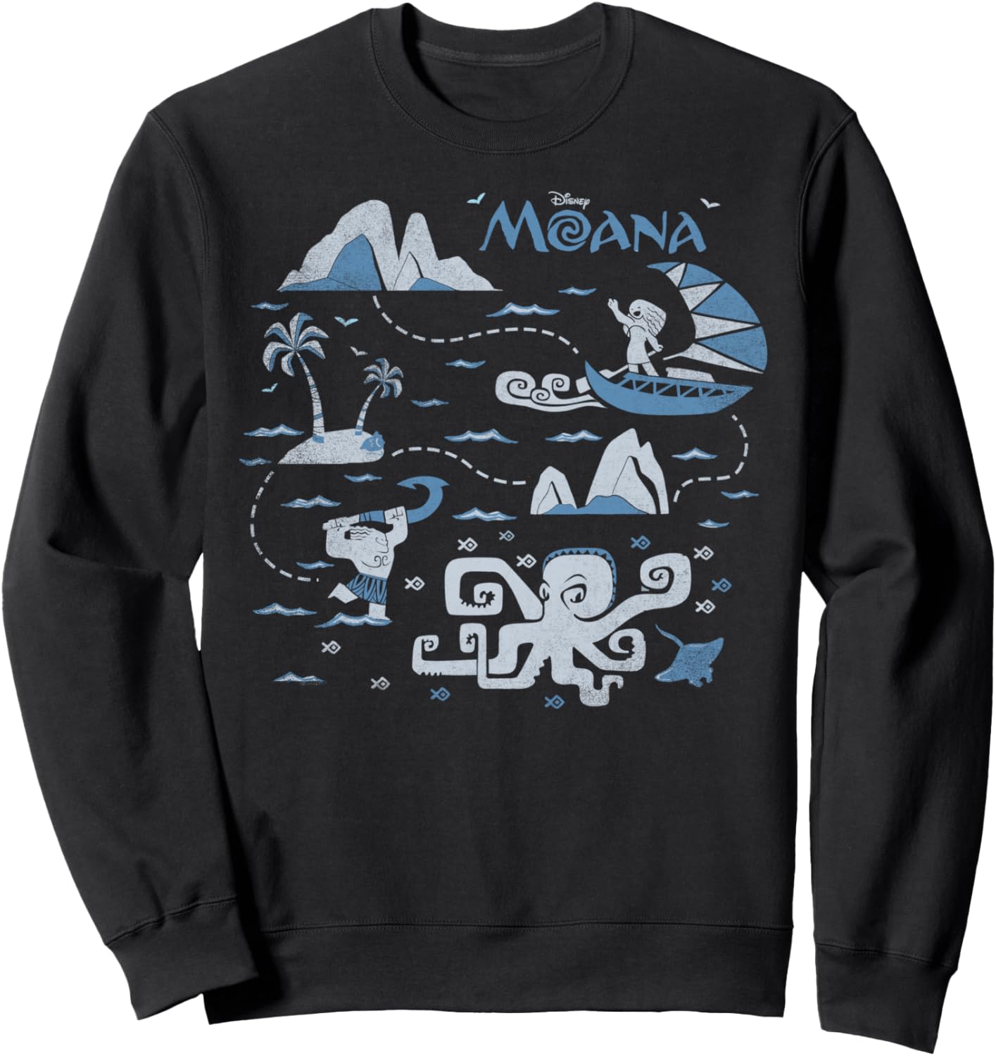 

Толстовка с графическим изображением карты океана Мауи из мультфильма «Моана» от Disney, черная, Черный, Толстовка с графическим изображением карты океана Мауи из мультфильма «Моана» от Disney, черная