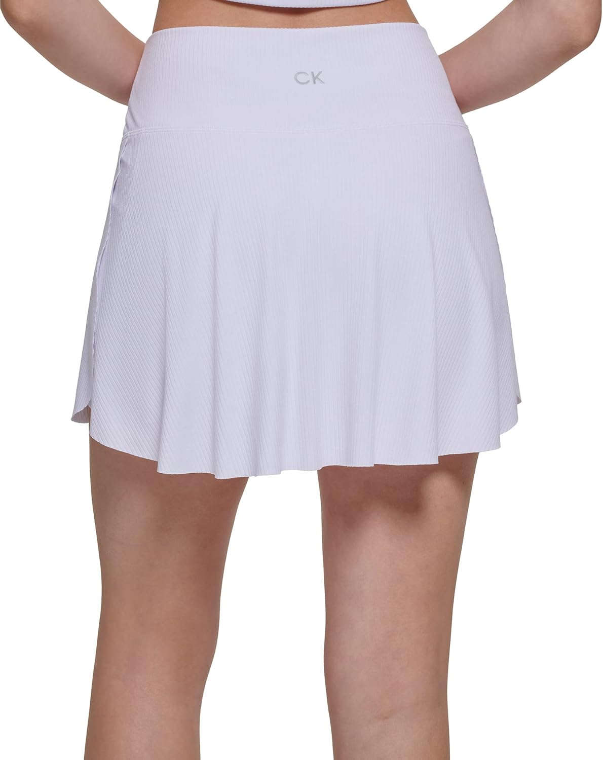 Женская спортивная юбка Calvin Klein Performance со вшитыми велосипедными шортами, White — фото 4