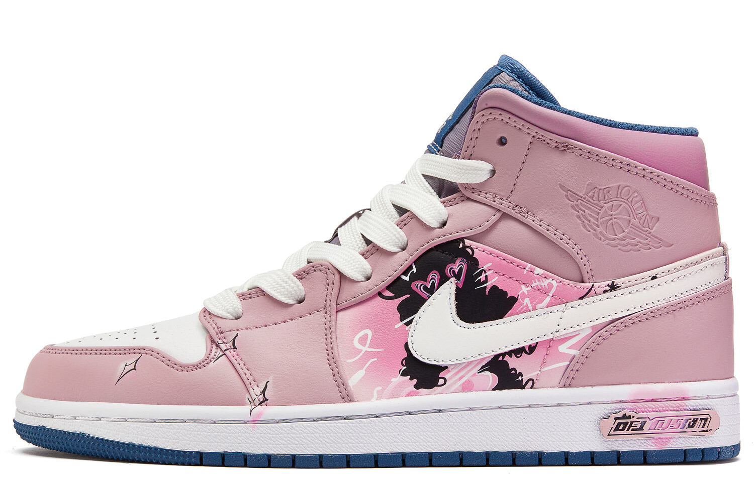 

Кроссовки Air Jordan 1 Vintage Basketball Shoes Women's Mid-top Pink/white, цвет Peach
