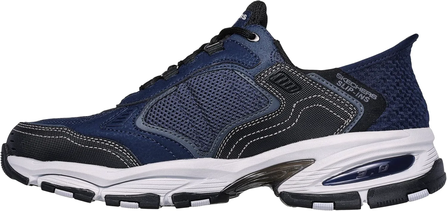 Мужские кроссовки Skechers Vigor 3.0 Drafting Slip-on без шнурков, темно-синий/черный — фото 3