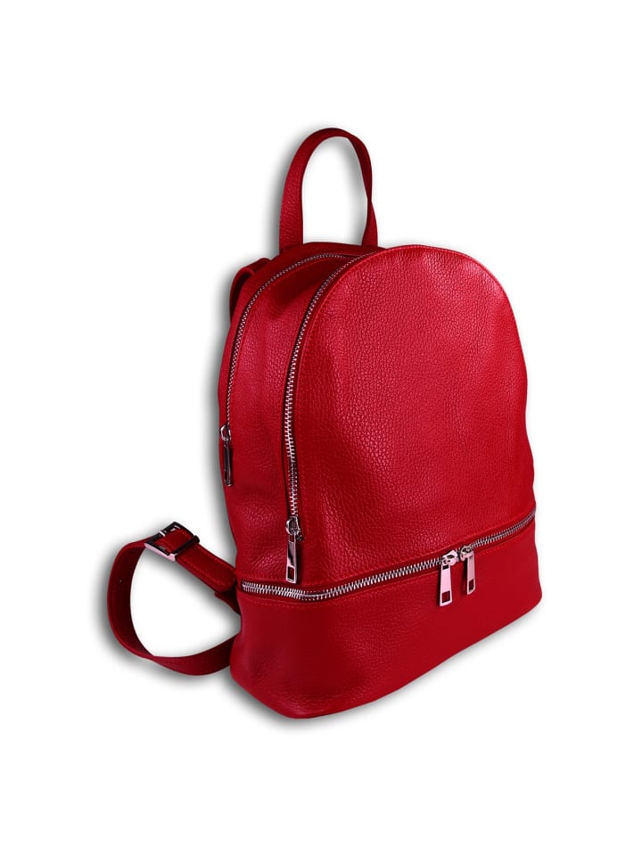

Кожаный городской рюкзак Toscanto, красный, примерно 32 см