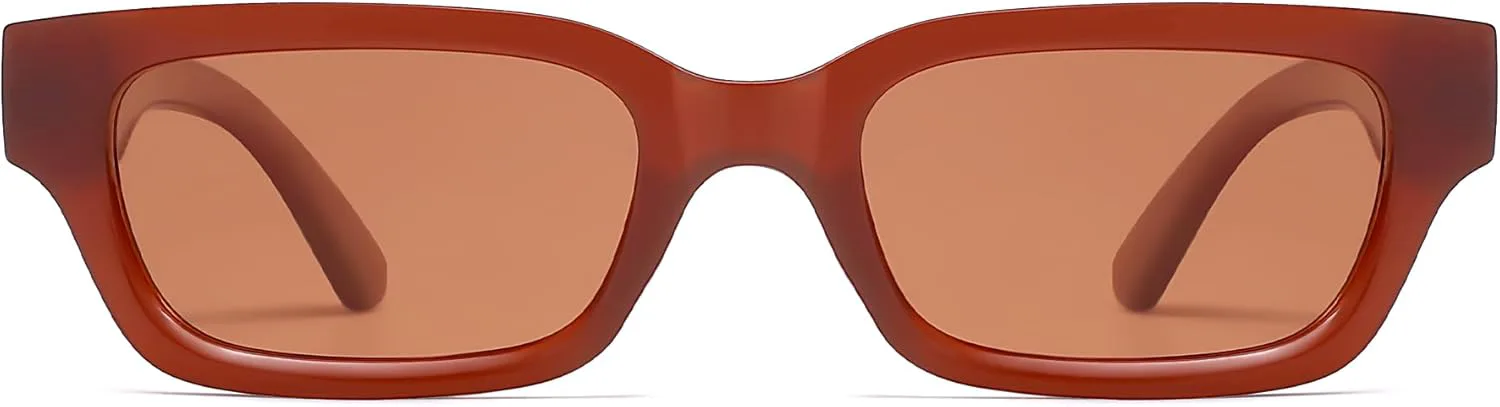 

Поляризованные модные маленькие узкие квадратные солнцезащитные очки VANLINKER «кошачий глаз» для женщин в стиле ретро-винтаж VL9846, Brown Frame Brown Lens