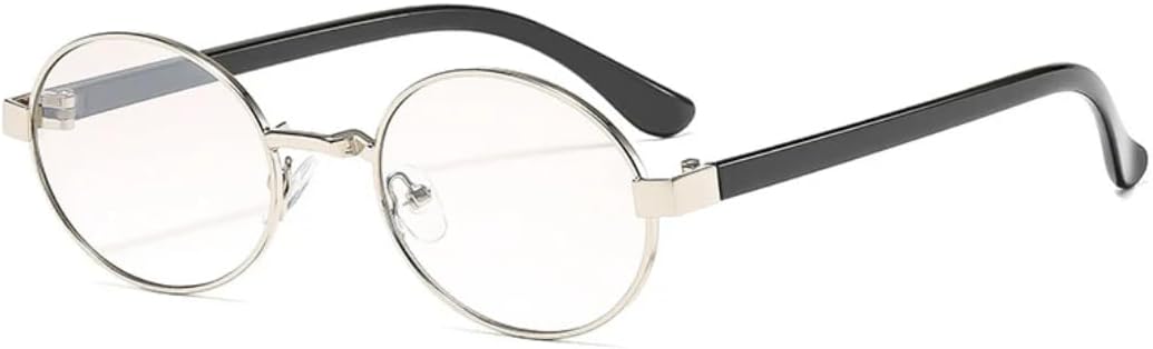 

Классические металлические овальные женские солнцезащитные очки в стиле панк, мужские солнцезащитные очки класса люкс в маленькой оправе для рыбалки и вождения с защитой от УФ-излучения UV400 TVTBBVV, Black Silver