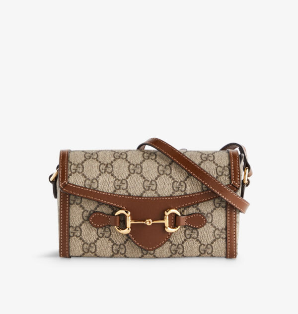 

Сумка через плечо из холста Horsebit 1955 Gucci, мультиколор