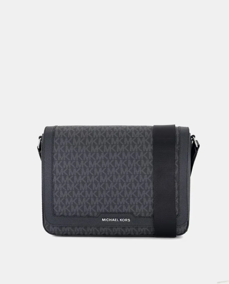 

Мужская сумка через плечо с клапаном и логотипами Michael Kors, черный