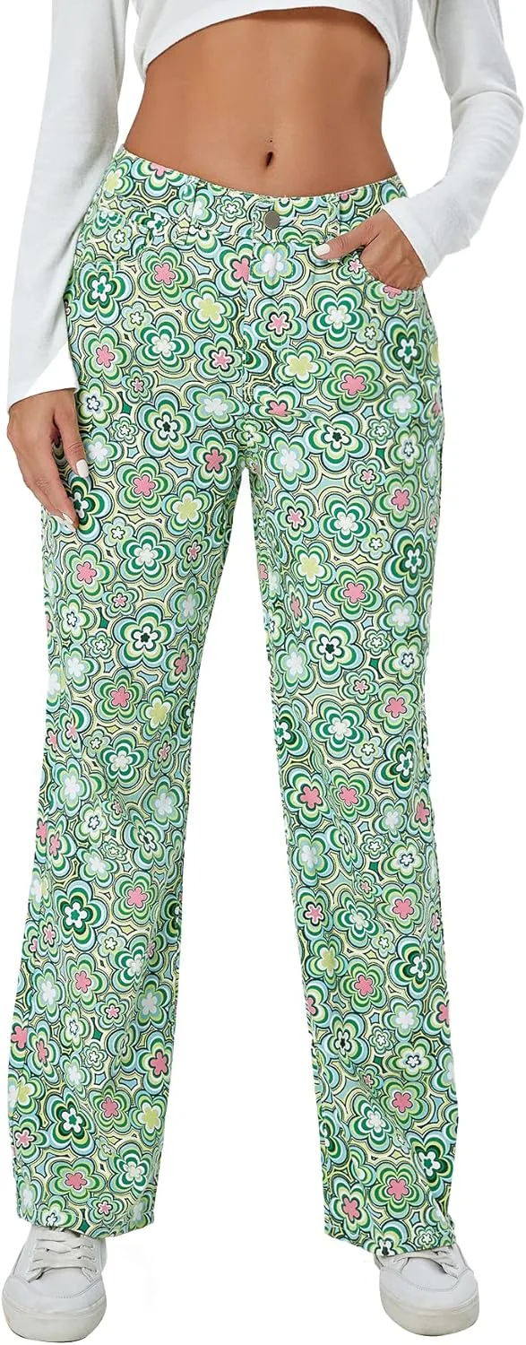 

Женские джинсы WDIRARA с коровьим принтом, рваные, на пуговицах