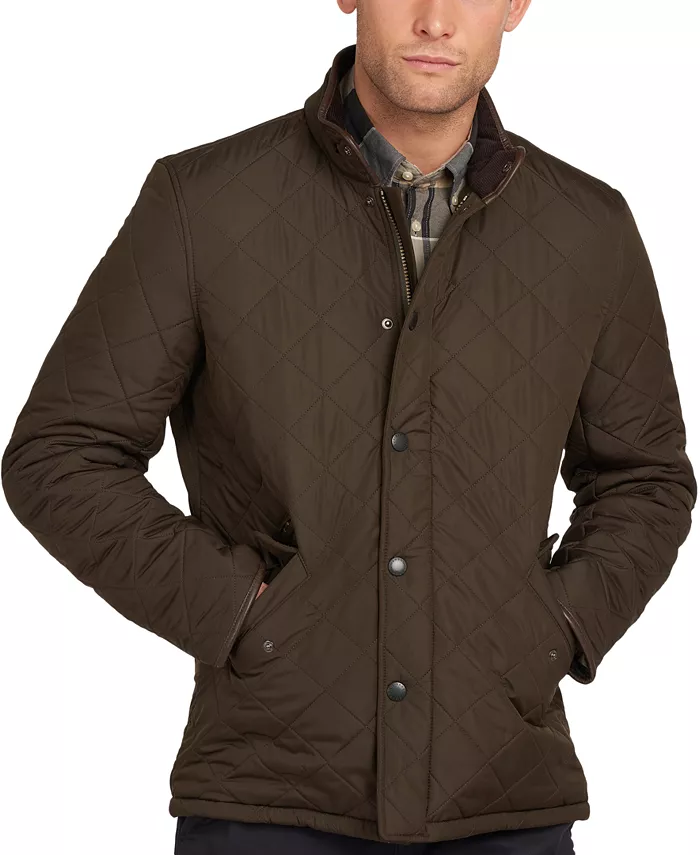 

Куртка Powell Quilted Barbour, зеленый