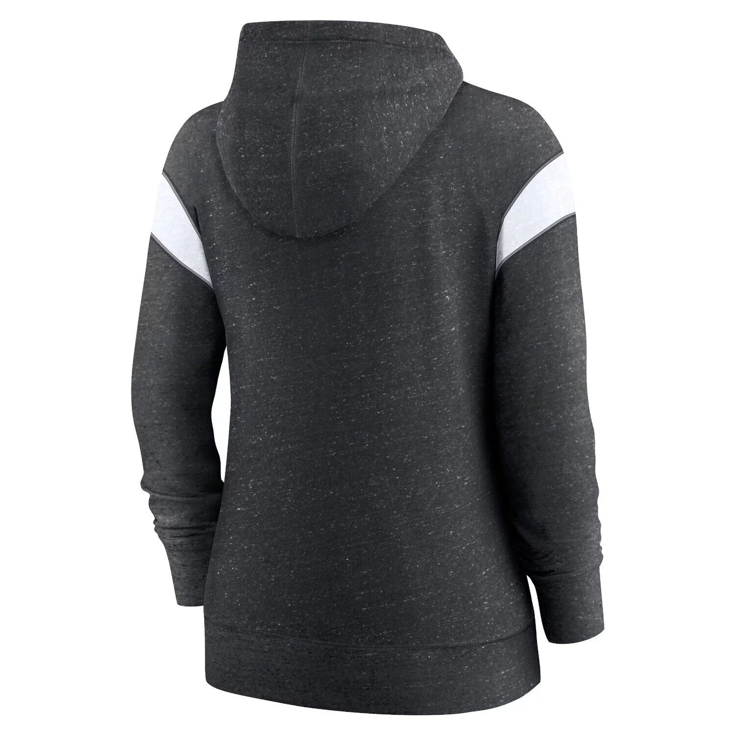 Женская худи с молнией во всю длину Nike Heathered Black/White New Orleans Saints Plus Size Monaco Nike — фото 3
