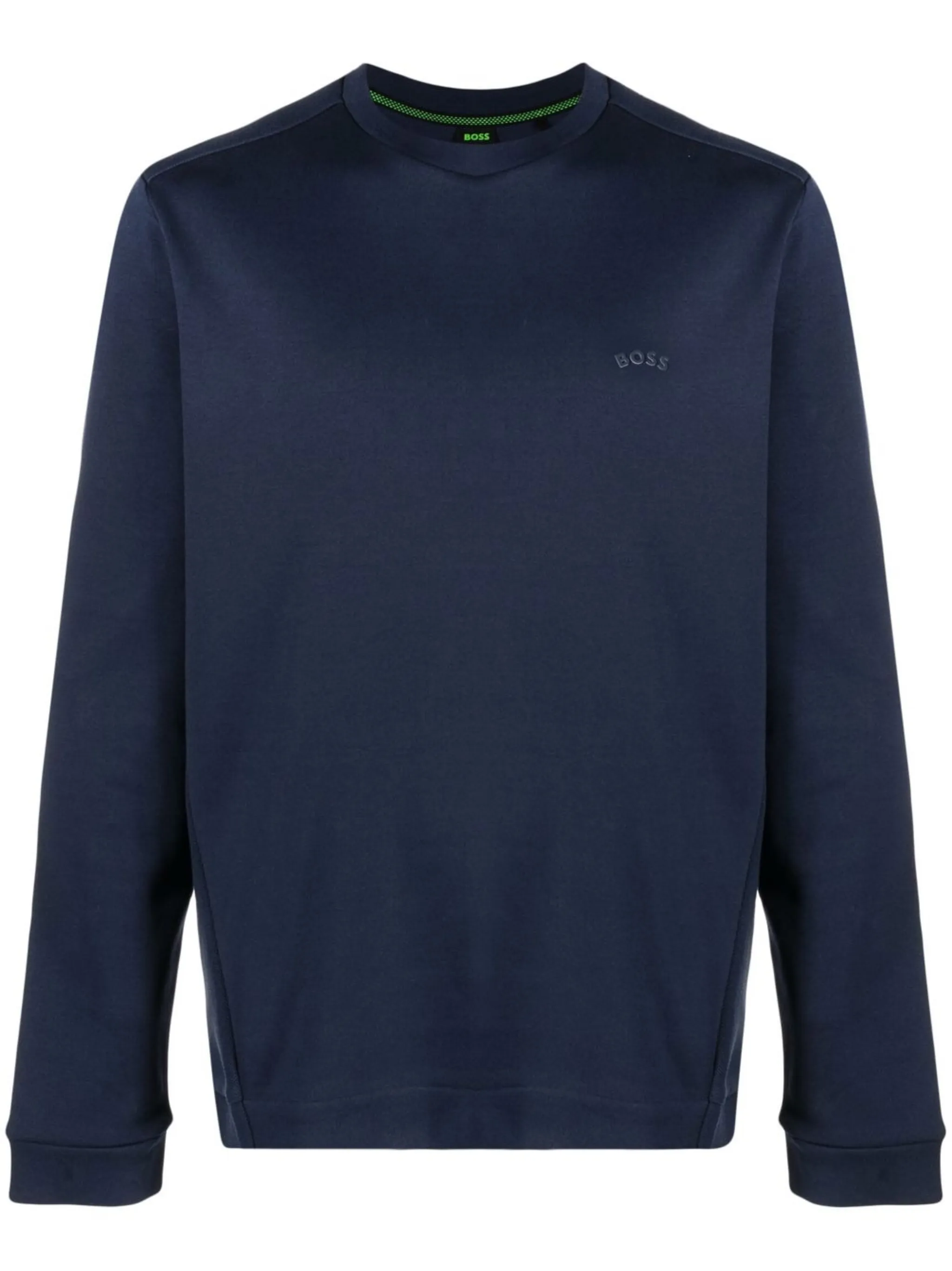 

Толстовка Salbo Curved с логотипом Boss, темно-синий