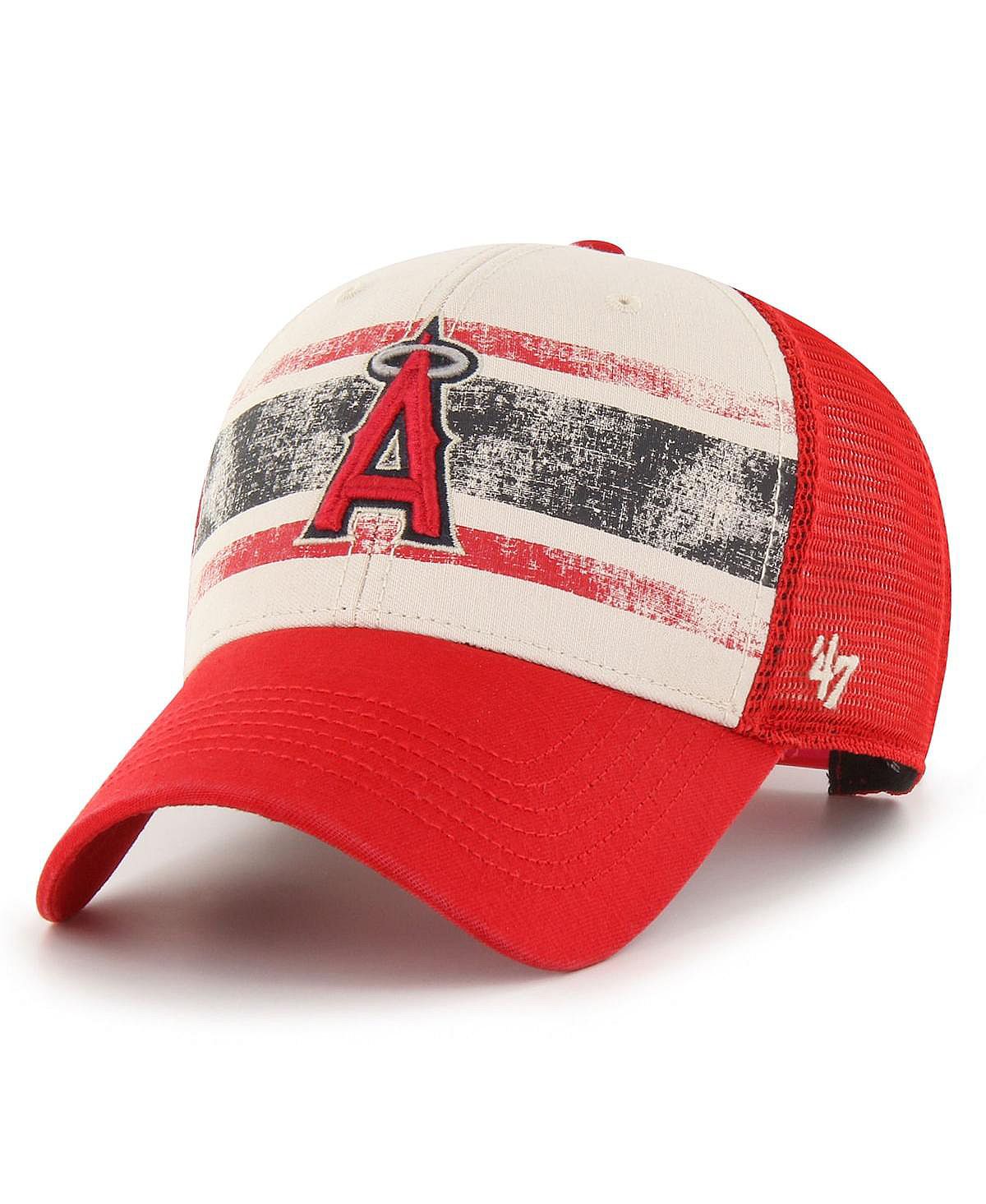 

Мужская кремовая красная регулируемая кепка Los Angeles Angels Breakout MVP Trucker '47 Brand