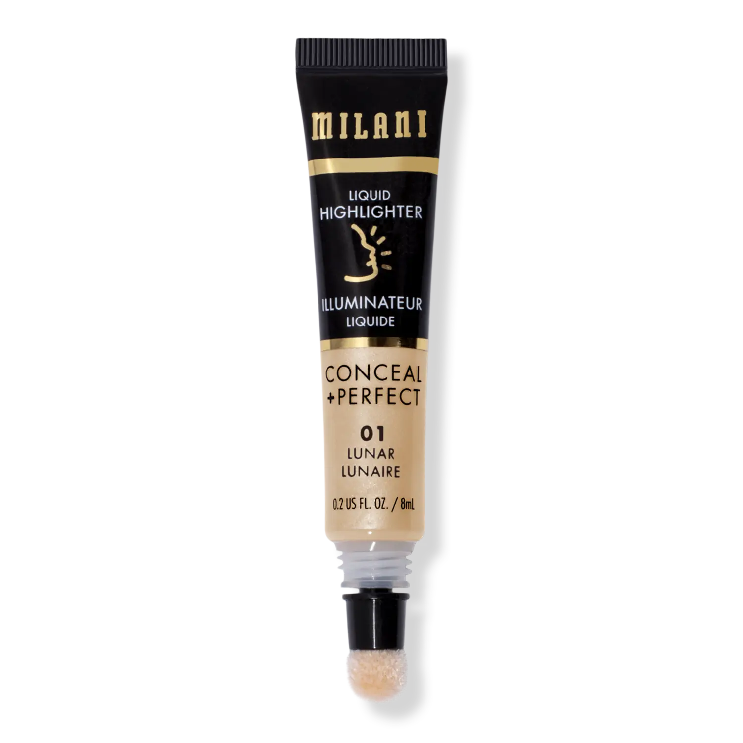 

Жидкий хайлайтер из коллекции Conceal & Perfect Face Lift Milani, Lunar (light champagne gold)