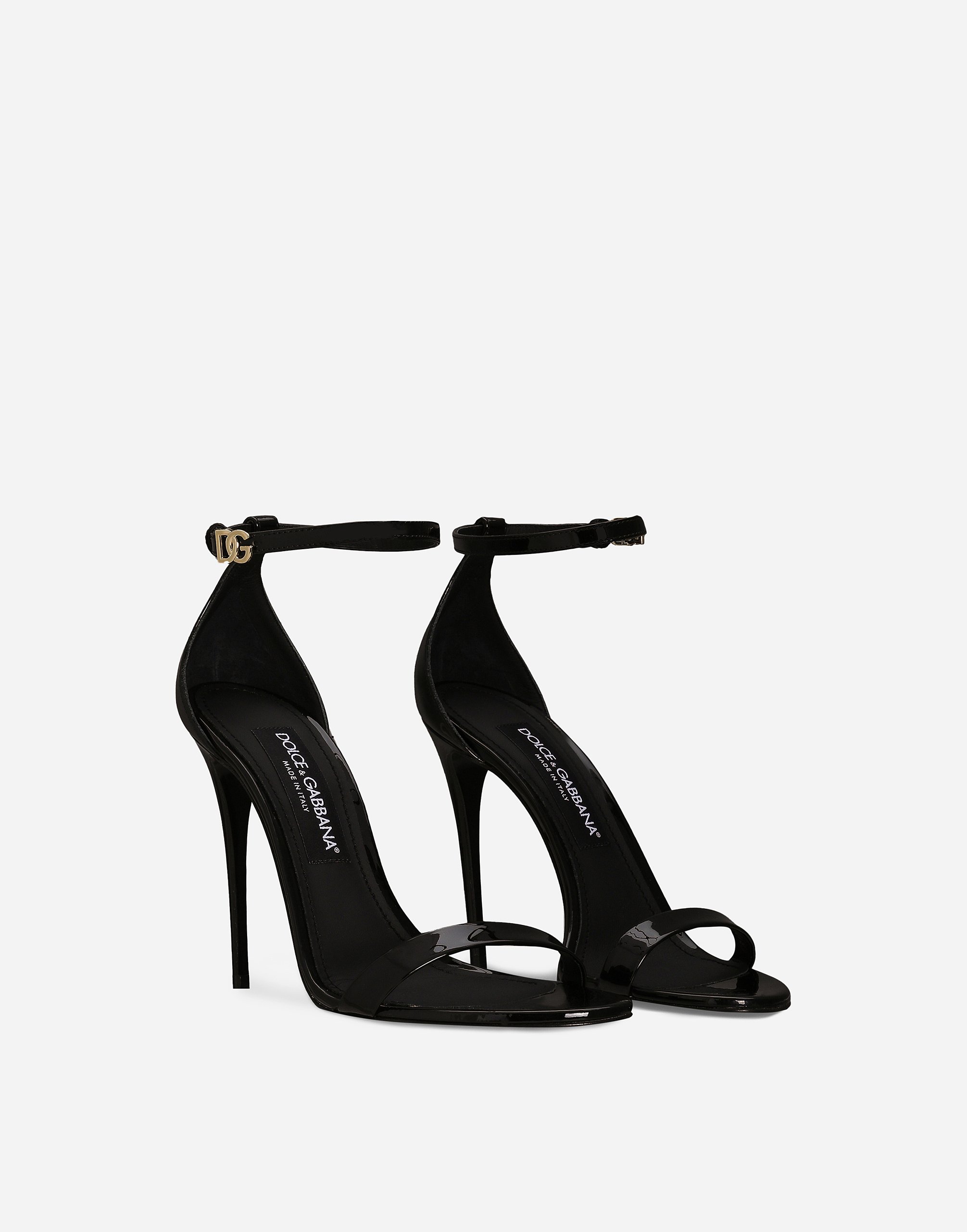 Босоножки из лакированной кожи Dolce & Gabbana, мультиколор — фото 2