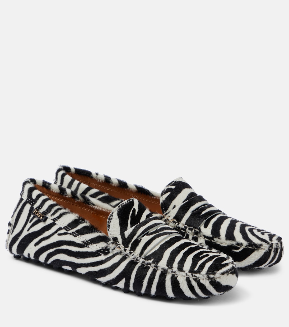 Кожаные туфли для вождения Gommino Tod's, Bianco