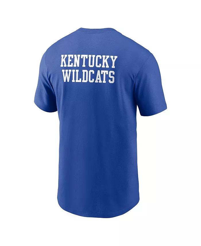 Мужская футболка Royal Kentucky Wildcats 2-Hit Stacked Nike — фото 3