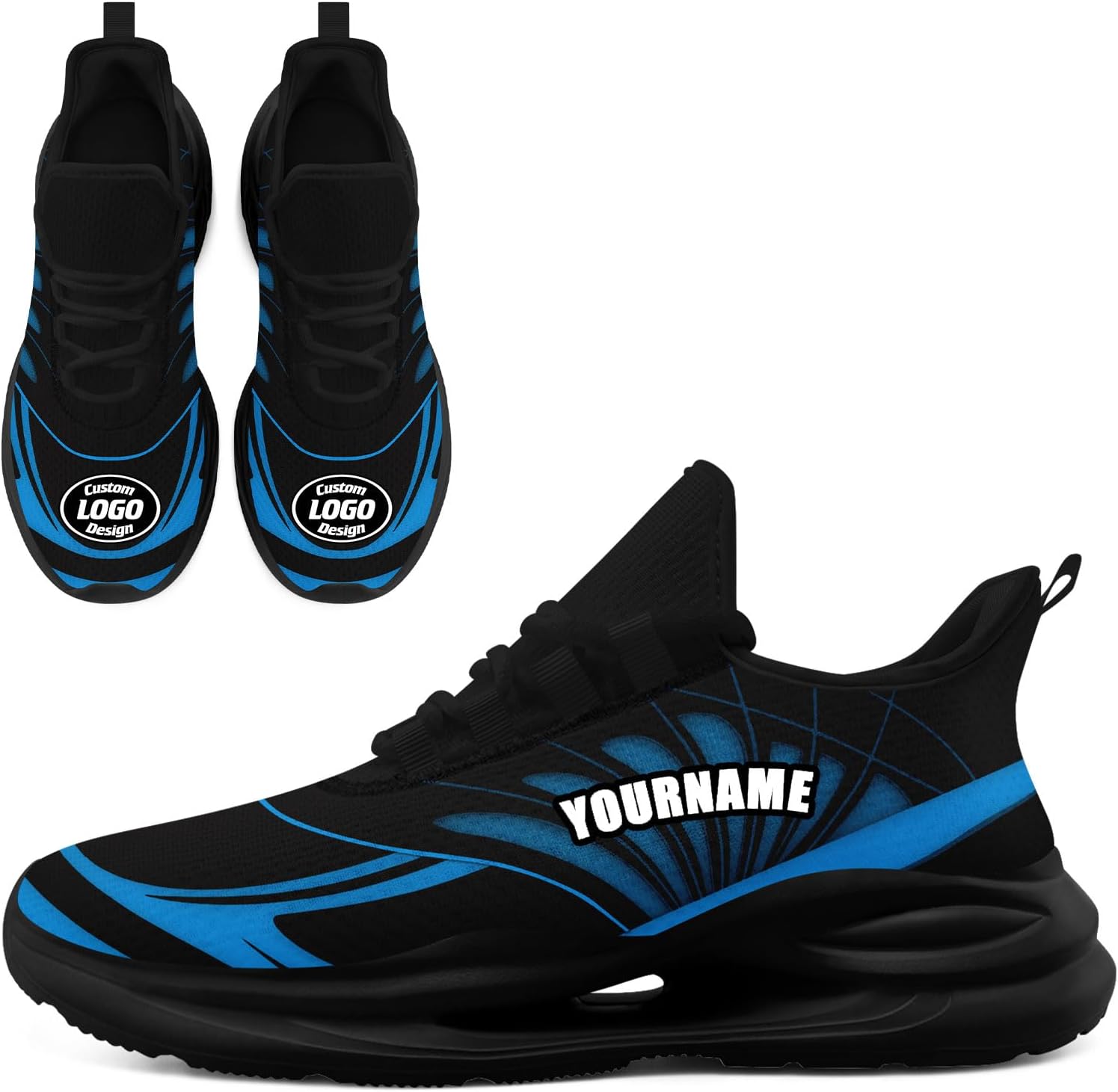 

Кастомные беговые кроссовки для бейсбольной команды AWSOLE для мужчин с персонализированным именем и логотипом, спортивные кроссовки для тренажерного зала, легкие тренировочные кроссовки, черный