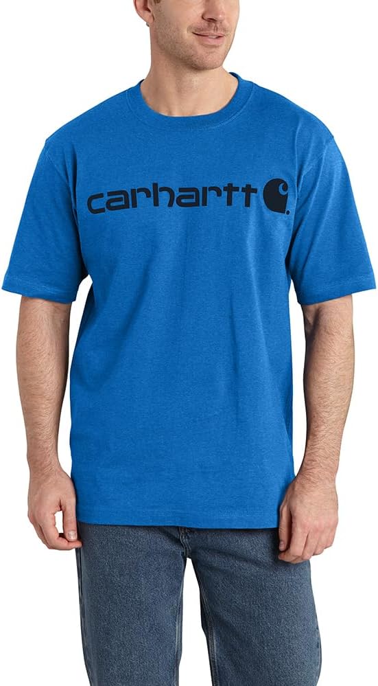 

Мужская футболка Carhartt с коротким рукавом и большим фирменным логотипом, Beacon Blue Heather, Синий, Мужская футболка Carhartt с коротким рукавом и большим фирменным логотипом, Beacon Blue Heather