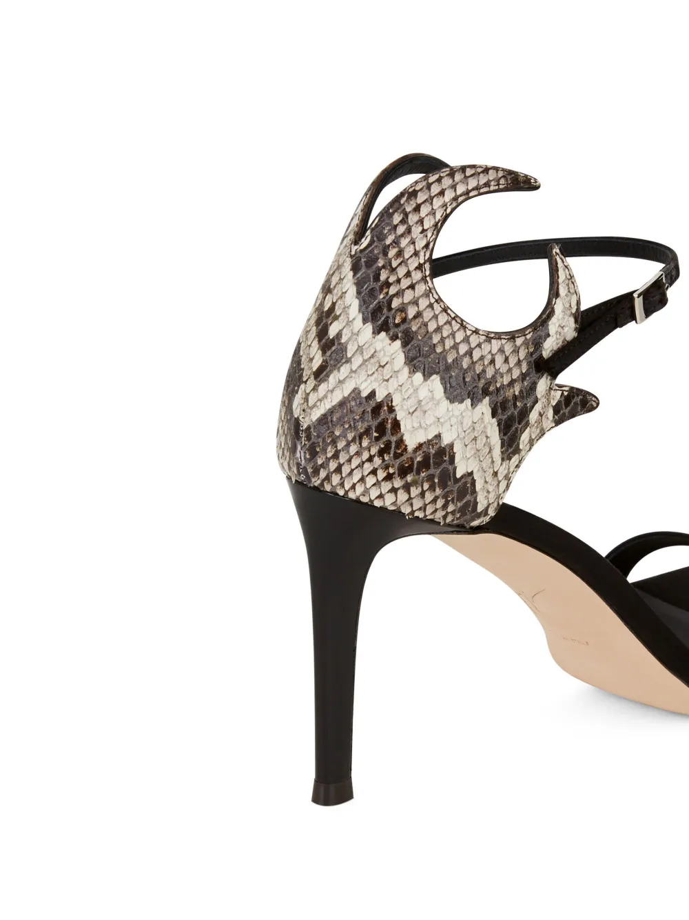 Босоножки Nyco 85 с тиснением под змеиную кожу Giuseppe Zanotti, черный — фото 4