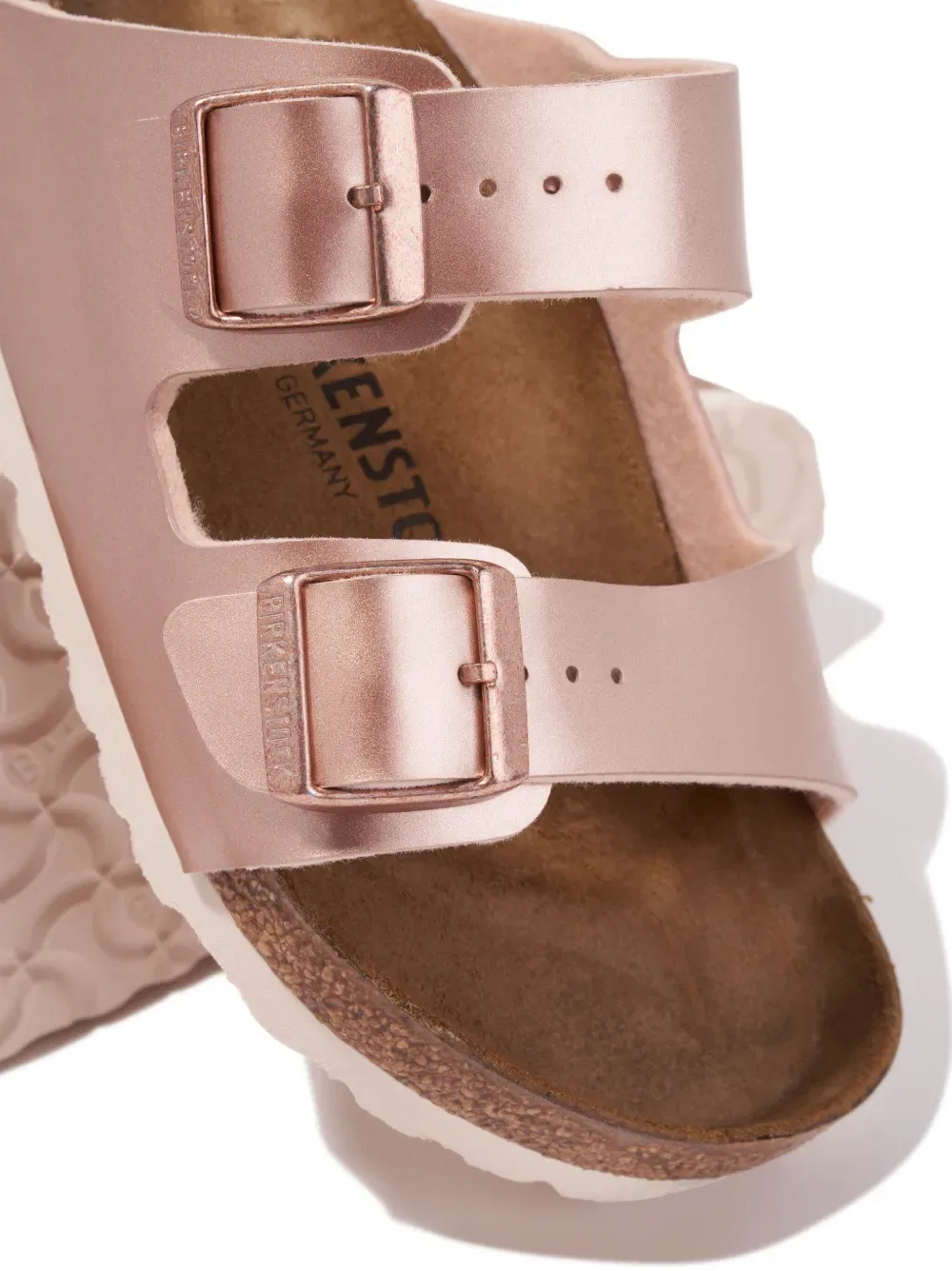 Сандалии Arizona с двойным ремешком Birkenstock Kids, розовый — фото 4
