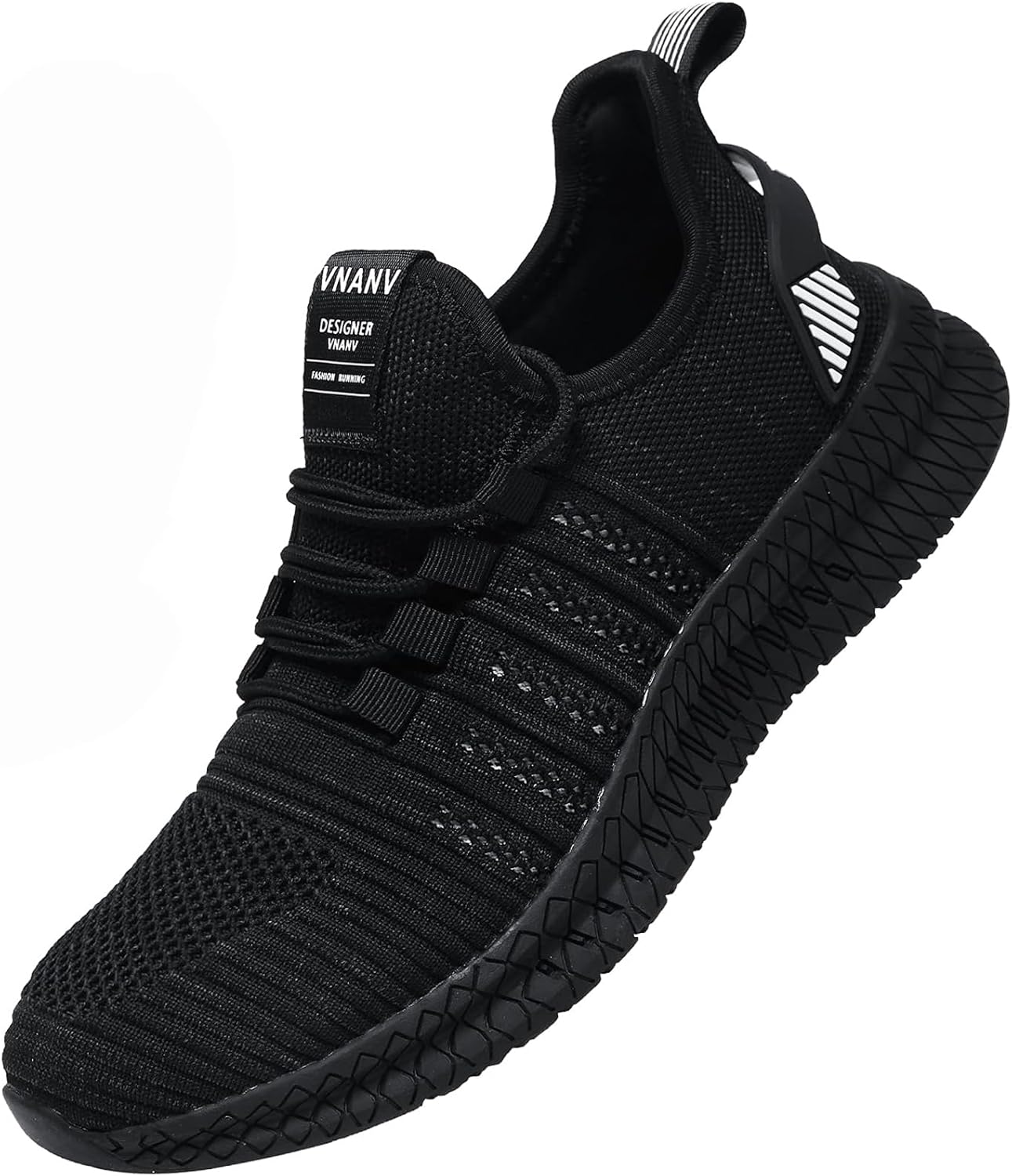 

Мужские кроссовки для бега - легкие спортивные кроссовки с дышащей сеткой, нескользящей подошвой для спортзала, прогулок и повседневной носки - доступны в размерах 14-18 X-Grip, белый/черный